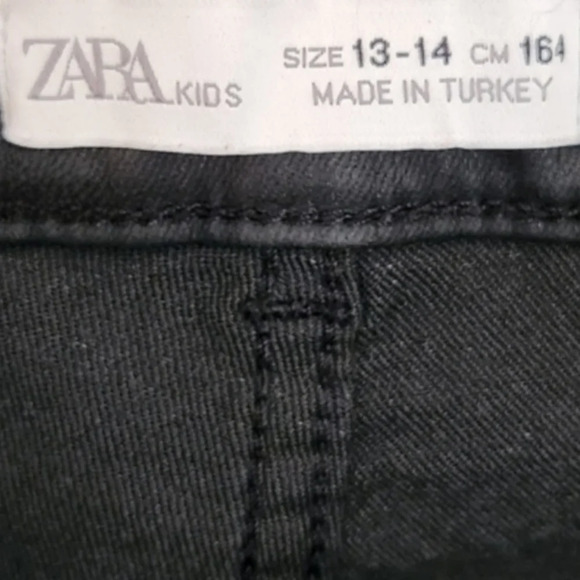 Zara Kids Black Faux Leather Leggings - Picture 5 of 8